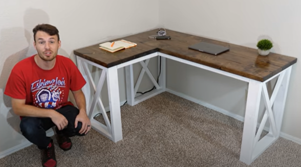 DIY L-Shaped Computer Desk
