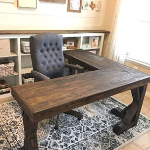 DIY L-Shaped Office Desk