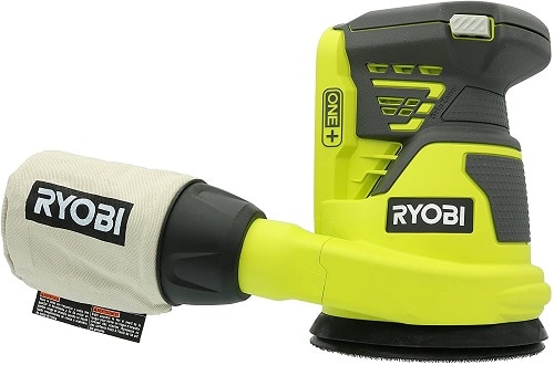 Ryobi P411 One+ 18 Volt 5 Inch Cordless Battery Operated Random Orbit Power Sander