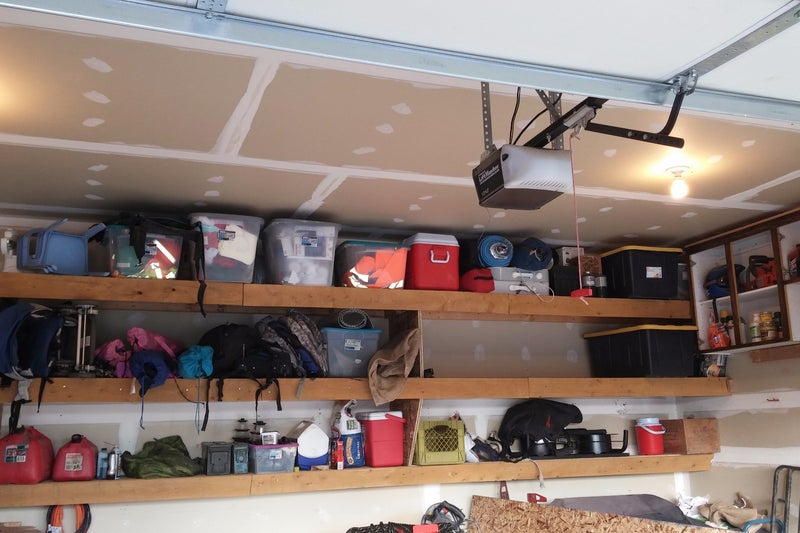 Floating Garage Shelves