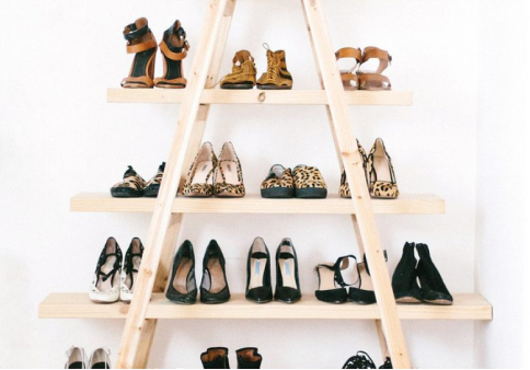 Ladder DIY Shoe Rack Plan