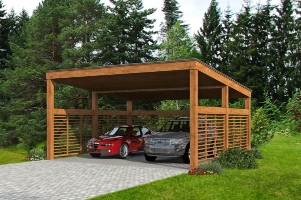 Wooden Carport for multiple cars 