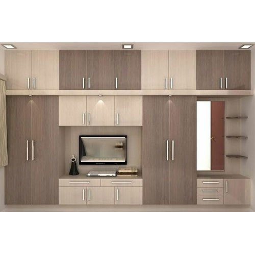 Modern plywood wardrobe