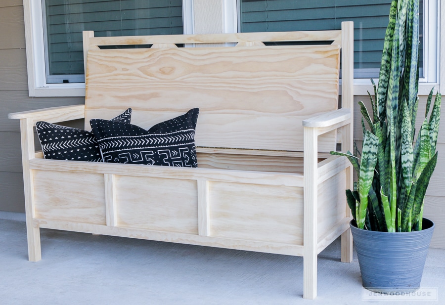 Aesthetically pleasing outdoor storage bench