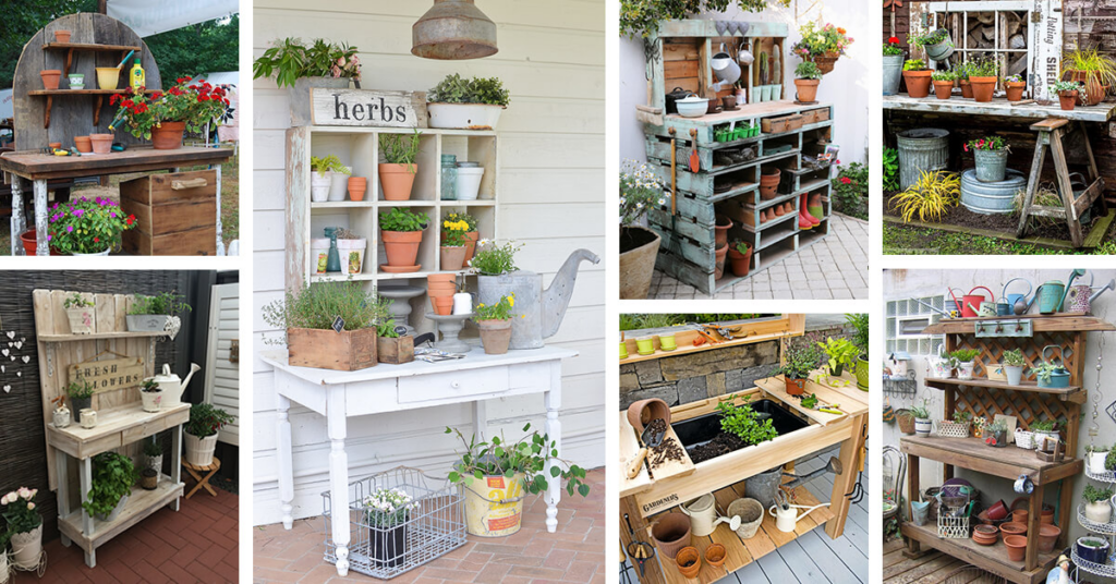 Potting bench and entertainment centre