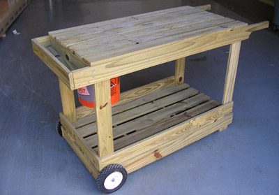 Potting bench cart