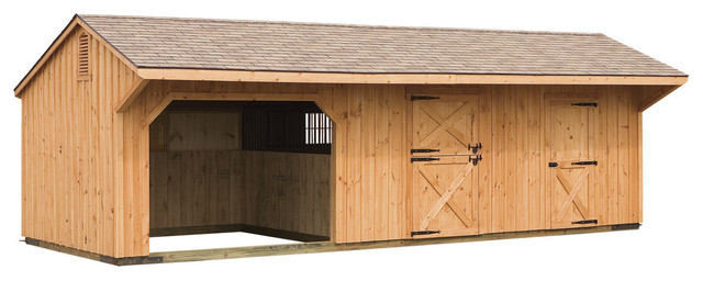 Shed with a tack room and run-in