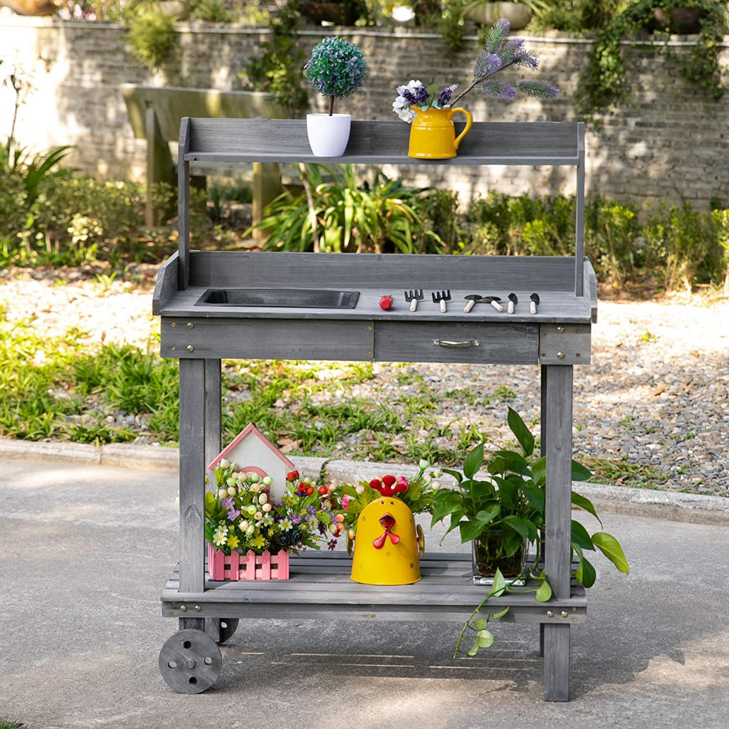 Small potting bench