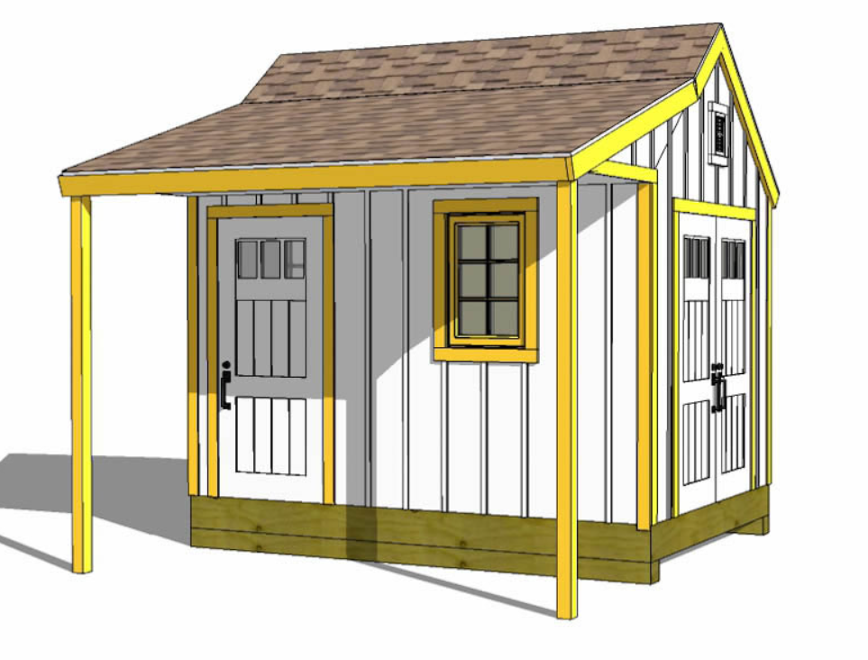 8x12 Shed With Porch