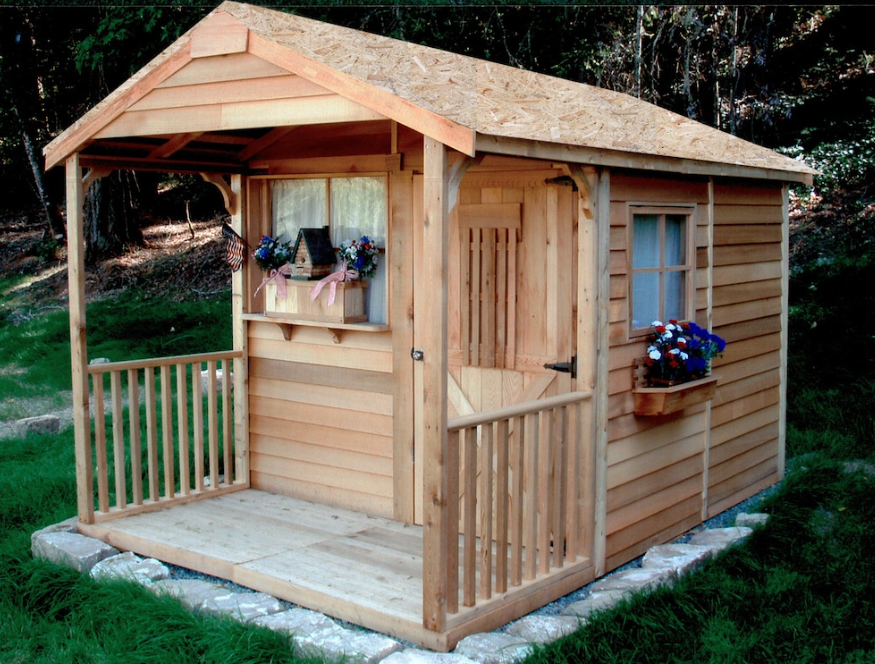 8×12 Cedar Porch Shed