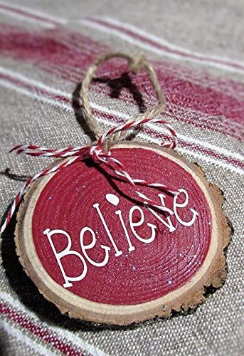 Sliced Wood Ornaments with Sentiments