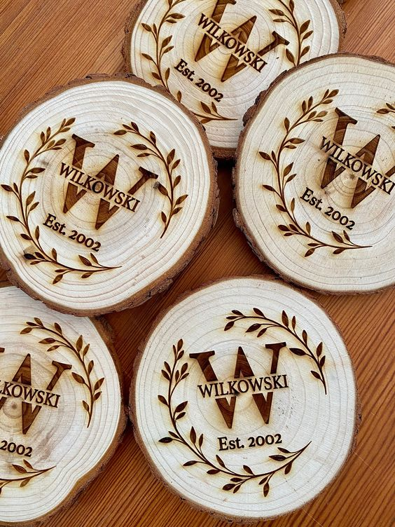 Personalized Wood Slice Family Tree