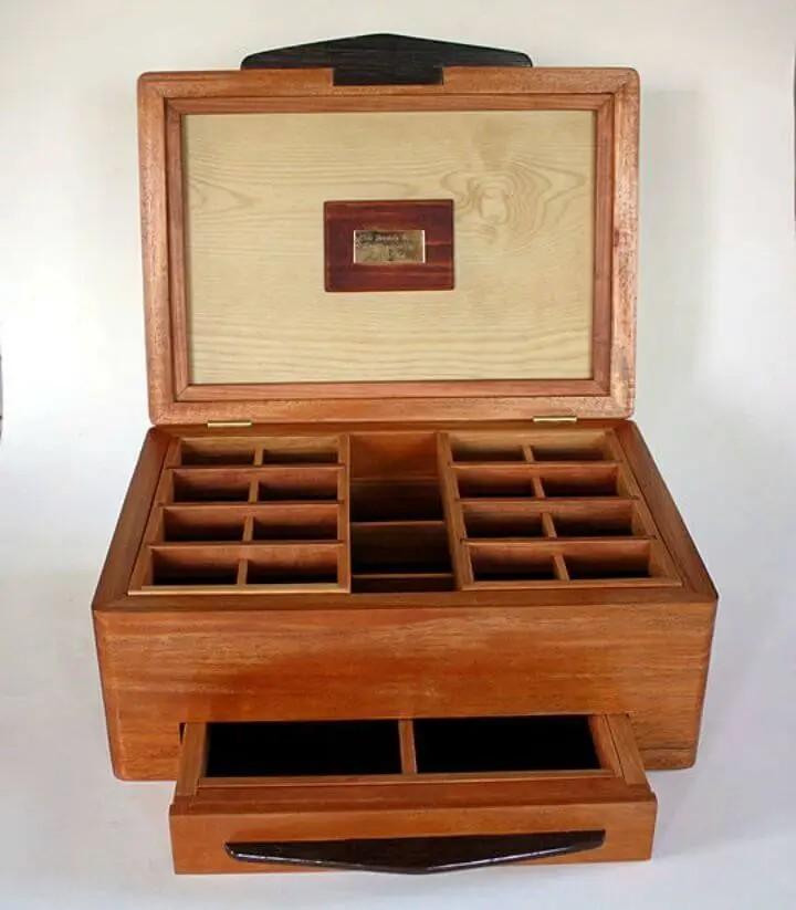 Detailed Jewelry Box with Multiple Compartments