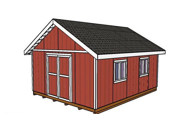 16x20 Shed With Two Windows