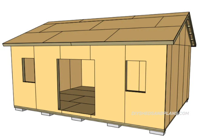 16x20 Shed on Block Foundation