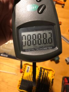 Neiko 20713A Digital Tachometer measured rpm