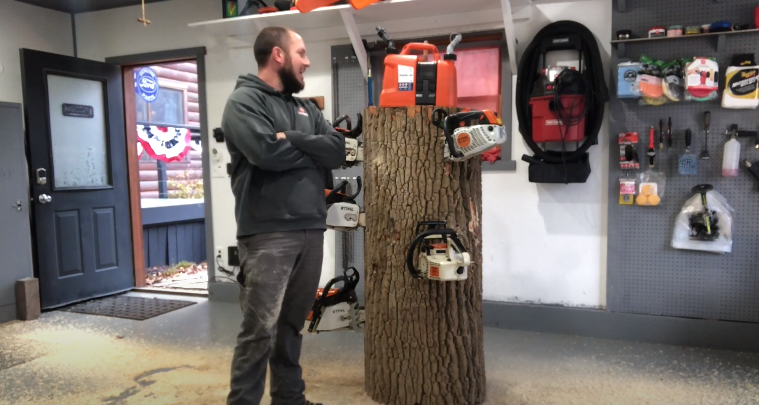Tree Log Chainsaw Storage