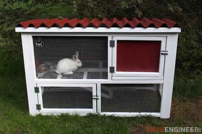 Decked Rabbit Hutch With Warmth Chamber